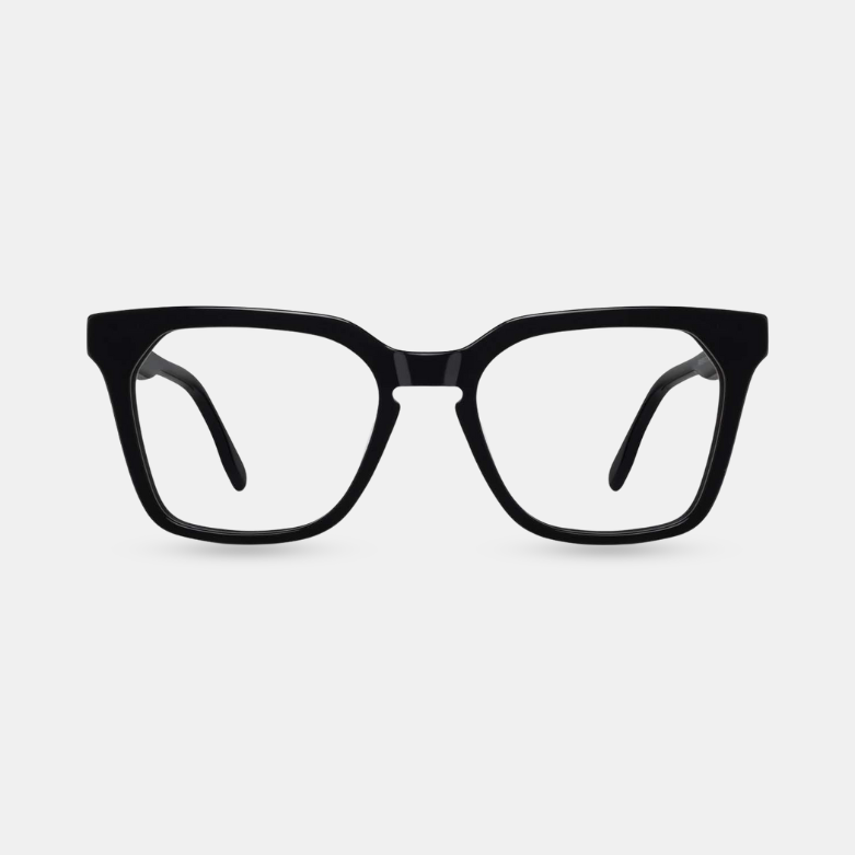 Black Square Round Glasses